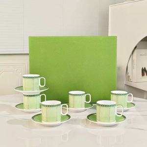 Service à café en porcelaine fine, écologique, luxe européen, 5 pièces, coffret cadeau, pour mariage, hôtel, usage domestique - Product Image 6