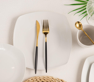Assiette carrée en céramique blanche personnalisée OEM d'usine, plat de service en porcelaine brillante de qualité alimentaire, approvisionnement en grande quantité - Product Image 3