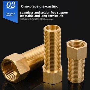 Raccord de tuyauterie en laiton massif avec filetage mâle pour l'eau domestique, vente en gros directe usine, ODM, OEM, logo personnalisé - Product Image 3