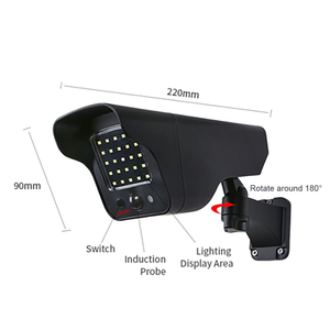 Ngoài Trời Năng Lượng Mặt Trời Ánh Sáng Sân Vườn Dummy Máy Ảnh Hình Đèn Không Thấm Nước Năng Lượng Mặt Trời An Ninh PIR Cảm Biến Chuyển Động Với Điều Khiển Từ Xa - Product Image 2