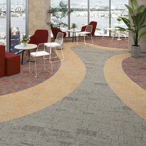 Personalizado Comercial Polipropileno Loop Pile Carpet & Flooring Telha Escritório Square Carpet Tile 50x50 600x600