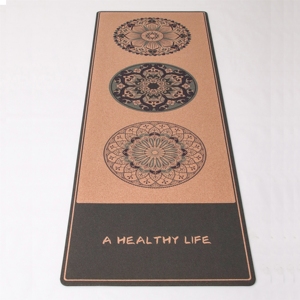 Alfombrilla de Yoga y Pilates de Corcho y TPE Antideslizante de 6 mm de Grosor, Ecológica, con Logotipo Personalizado al por Mayor, 183x61 cm, Plegable, con Bolsa de Transporte - Product Image 2