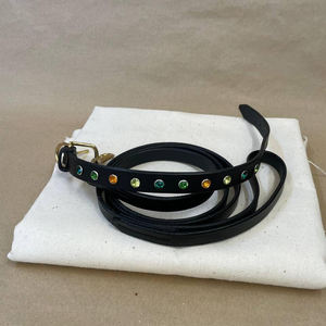 ชุดสายจูงหนังคอปกคริสตัลพลอยเทียมสำหรับเดินขนาดเล็กและขนาดกลางคอสัตว์เลี้ยงของขวัญสุนัขใหม่ - Product Image 1