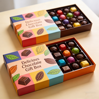Boîtes cadeaux en carton ondulé carré recyclables avec logo personnalisé pour café et chocolats - Emballage en gros pour chocolats rigides