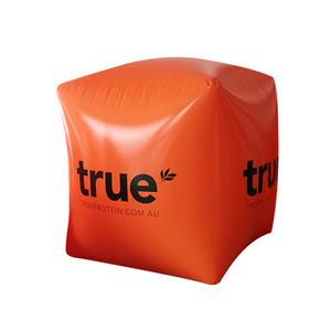 Cubo Inflable de Proteína Verdadera Naranja, Flotador Publicitario Impermeable para Uso en Exteriores - Product Image 5