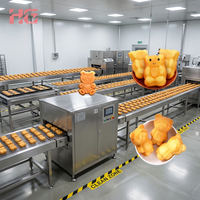 Ligne de production de gâteaux en forme d'ours 3D entièrement automatique industrielle, équipement de moulage et de dépose de gâteaux en acier inoxydable, usine de boulangerie