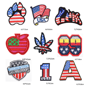 Stelle e strisce July 4a celebrazione Mini Iron-On patch ricamate disegni personalizzati per zaini, cappelli, jeans - Product Image 4
