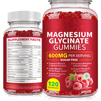 Gummies végétaliennes à marque privée au glycinate, sans sucre, à absorption élevée, enrichies en vitamines et en magnésium, à base de plantes