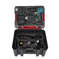 Ensemble d'outils électriques portables multifonctions rechargeables à batterie au lithium : marteau perforateur, meuleuse d'angle, clé électrique, tournevis pour
