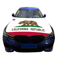 Vente en gros de housses de capot de voiture de Californie 120x150cm, résistantes à l'usure et durables, drapeau pour capot de moteur de voiture