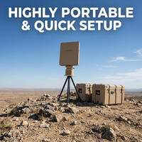 Radar anti-drone 3D longue portée 20 km, suivi de drones, balayage 360° bande X pour la protection des actifs stratégiques