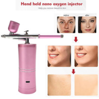 Matériel de Salon de Beauté Machine de Nail Art Peinture sur Gel Effet Dégradé Spray Ombré Kit Aérographe Compresseur Rechargeable Mini