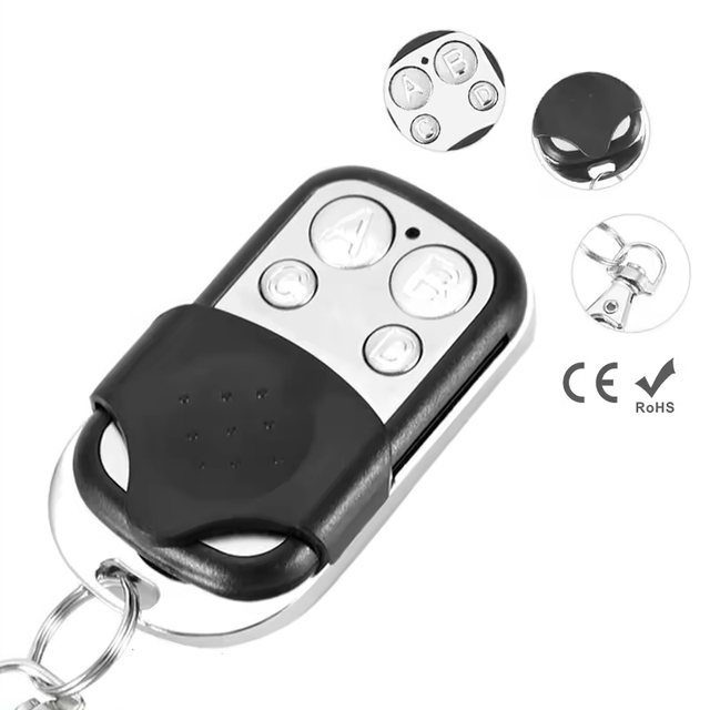 Rolling Code 433MHz 315MHz 4 Buttons Wireless Door Controller Switch Universal Garage Door  Rolling Code Remote Control