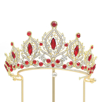 Mahkota Rhinestone Baroque Grosir ODM untuk Ratu, Mahkota Kontes Besar yang Elegan dan Berkilau, Coronas, Aksesoris Berlian