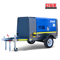 CFAIR 185CFM 5.2m3/min 7Bar 101.5PSI Compresseur d'air à vis entraîné par moteur pour la location Sablage Jack Marteau Air Tool Diesel Road