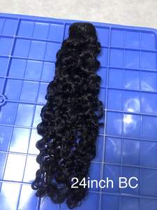 FH 人发纬纱 4C 非洲卷曲巴西处女发束 10-30 英寸超双层抽丝自然色发束 - Product Image 3