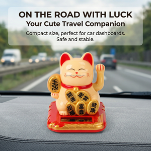Style chanceux chinois solaire alimenté Welcom secouant la main <span class=keywords><strong>Maneki</strong></span> <span class=keywords><strong>Neko</strong></span> chat chanceux pour la maison voiture hôtel Restaurant décor - Product Image 3