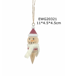 Vivaci sculture in legno artigianato decorazione natalizia albero di natale in legno appeso ornamento pupazzi di neve babbo natale - Product Image 4