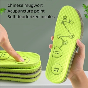 Semelles intérieures désodorisées à l'armoise chinoise personnalisée chaussures de massage à points d'<span class=keywords><strong>acupuncture</strong></span> coussin respirant mèche point d'<span class=keywords><strong>acupuncture</strong></span> antibactérien - Product Image 2