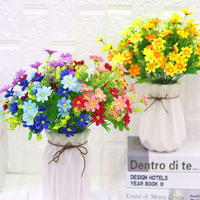 Vente en gros de petites marguerites et d'orchidées papillon, décoration bohème légère pour jardin, maison, extérieur, bouquet de fleurs artificielles