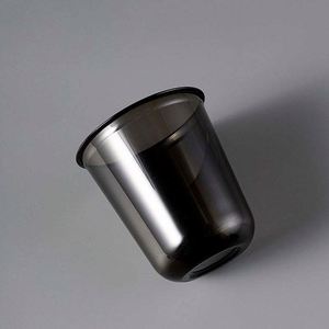Vasos de Plástico PET en Forma de U de 90 mm de Diámetro, Color Negro, Personalizables, con Tapa Transparente, para Bebidas Frías y Calientes, Café Helado, Venta Directa de Fábrica - Product Image 6