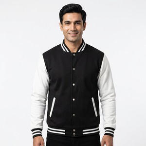 Men Varsity Jacket Winter Letterman College Style Baseball Jacket for Boys Custom OEM Casual Bomber <b>Coat</b> Streetwear - Product Image 1