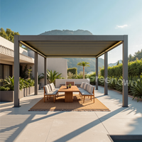Pergola extérieure en aluminium à lames orientables Greenawn 3x3 4x3 5x3 6x3 4x4 6x4 8x4m, manuelle ou motorisée, pergola de jardin moderne et luxueuse
