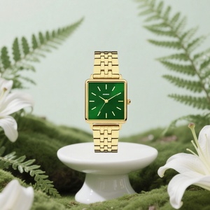 Reloj de Cuarzo Analógico de Lujo para Mujer, Cuadrado, Minimalista, con Logotipo Personalizado, Cristal Resistente al Agua, Acero Inoxidable de 16 mm - Product Image 2