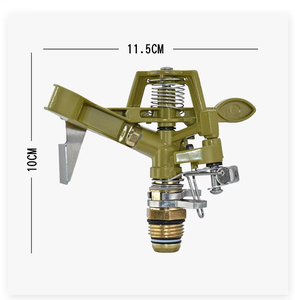Arroseur rotatif à entraînement par engrenage automatique à 360 degrés Buse à bascule en alliage de zinc en métal Arroseur de pluie d'irrigation de pelouse de jardin - Product Image 3