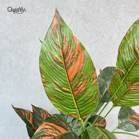 36 feuilles de canna, feuilles de lys en pot, décorations de mariage, ensemble de fleurs artificielles faites à la main QYYN-1808