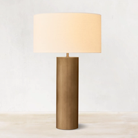 Yihao Moderne Cuivre Base Lampe De Lecture Flexible Funky Maison Décorative Hôtel Table Lumière Cylindrique Colonne En Laiton Lampe De Bureau