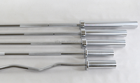 Barre d'haltères droite Olympique en acier de haute qualité, portable, pour la musculation, 1,2 m, 1,5 m, 1,8 m, 2,2 m