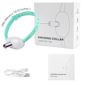 Luce a LED regolabile con angolo interattivo giocattolo per gatti auto intrattenimento da interni indossabile collare elettronico per animali in plastica - Product Image 4