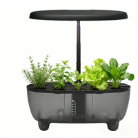 Système hydroponique de bureau intelligent OEM en gros avec 12 modules, lumière de culture LED et minuterie
