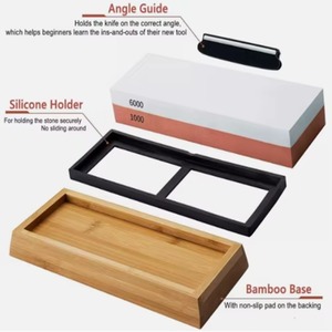Juego de 4 piedras de afilar de doble grano (1000 y 6000) para afilar en agua, envío desde almacén - Product Image 2