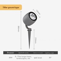 Lampe de jardin moderne étanche IP65 en aluminium gris 10W 20W 30W, éclairage LED extérieur sur piquet