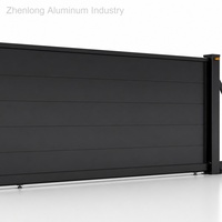 Porte coulissante en aluminium minimaliste moderne avec double vitrage trempé et isolation phonique pour balcon d'hôtel de luxe