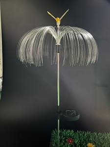 Lumières de pelouse de jardin à fibre optique LED à énergie solaire - Product Image 5