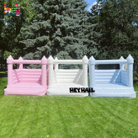 Château gonflable avec fosse à balles, PVC blanc, qualité commerciale, dessin animé, fête pour enfants
