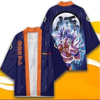 Kimono personnalisé Dragon DBZ Son Goku Vegeta Buu Gohan chemise japonaise courte cape vêtements Cosplay fête accessoire Anime Kimono Haori