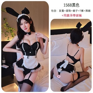 Disfraz de Cosplay de Conejita Sexy con Encaje y Lentejuelas, Conjunto de Lencería Ajustada con Falda de Aro de Acero, Pijama para Juego de Roles para Mujer - Product Image 6