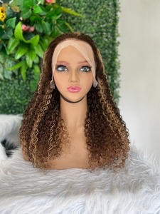 Perruques sans colle 100% cheveux humains couleur P4/27 Piano, bouclées, ondulées, avec dentelle 13x4 pré-épilée, cheveux vierges indiens pour femmes noires - Product Image 3