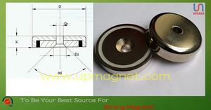 강력한 NdFeB 장착형 네오디뮴 자석 후크 원형 낚시용 네오디뮴 자석 나사 포함 - Product Image 2