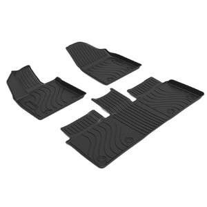 Tpe <b>Car</b> Floor Mats 4Pcs Semi-Enclosed <b>Striped</b> For Toyota Bz3 24 25 Years Waterproof Wear Resistant - Product Image 1