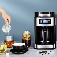 Cafetière goutte à goutte américaine entièrement automatique petite machine à expresso pour bureau à domicile avec fonction de café fraîchement moulu intégrée