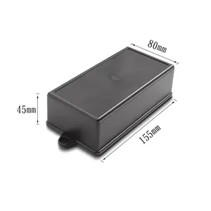 Small Electronics Terminal Boxes PLC Case Manufacturers Customization IP54 Black Electrical Junction Box ABS Plastic Housing