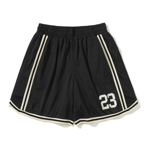Healy – short de basket-ball unisexe en maille noire, avec numéro 23, taille élastique, vêtements de sport respirants pour adultes, toutes saisons - Product Image 1