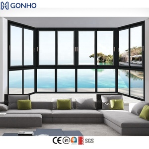 Nhanh chóng vận chuyển bão tác động hợp kim nhôm trượt cửa sổ tiết kiệm năng lượng ban công 3 bài hát trượt cửa sổ - Product Image 1