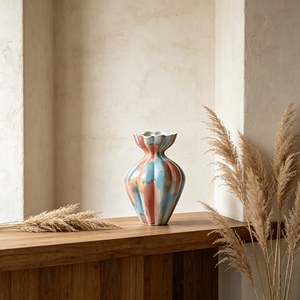 Vase en céramique vintage de luxe léger européen, <span class=keywords><strong>petit</strong></span> ornement vintage haut de gamme, <span class=keywords><strong>décoration</strong></span> de table de <span class=keywords><strong>salon</strong></span> pour arrangement floral - Product Image 4