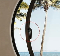 Ventana Circular Giratoria de Aleación de Aluminio KT Creative para Exteriores con Diseño Moderno, Características Impermeables y a Prueba de Polvo